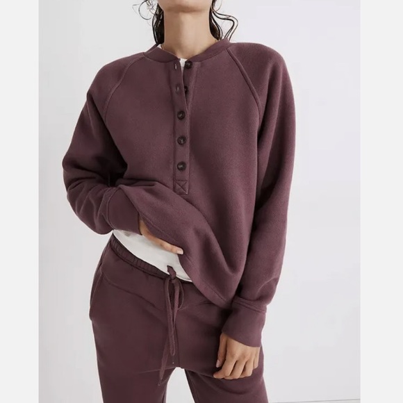 Madewell Tops - MWL Betterterry Henley Sweatshirt